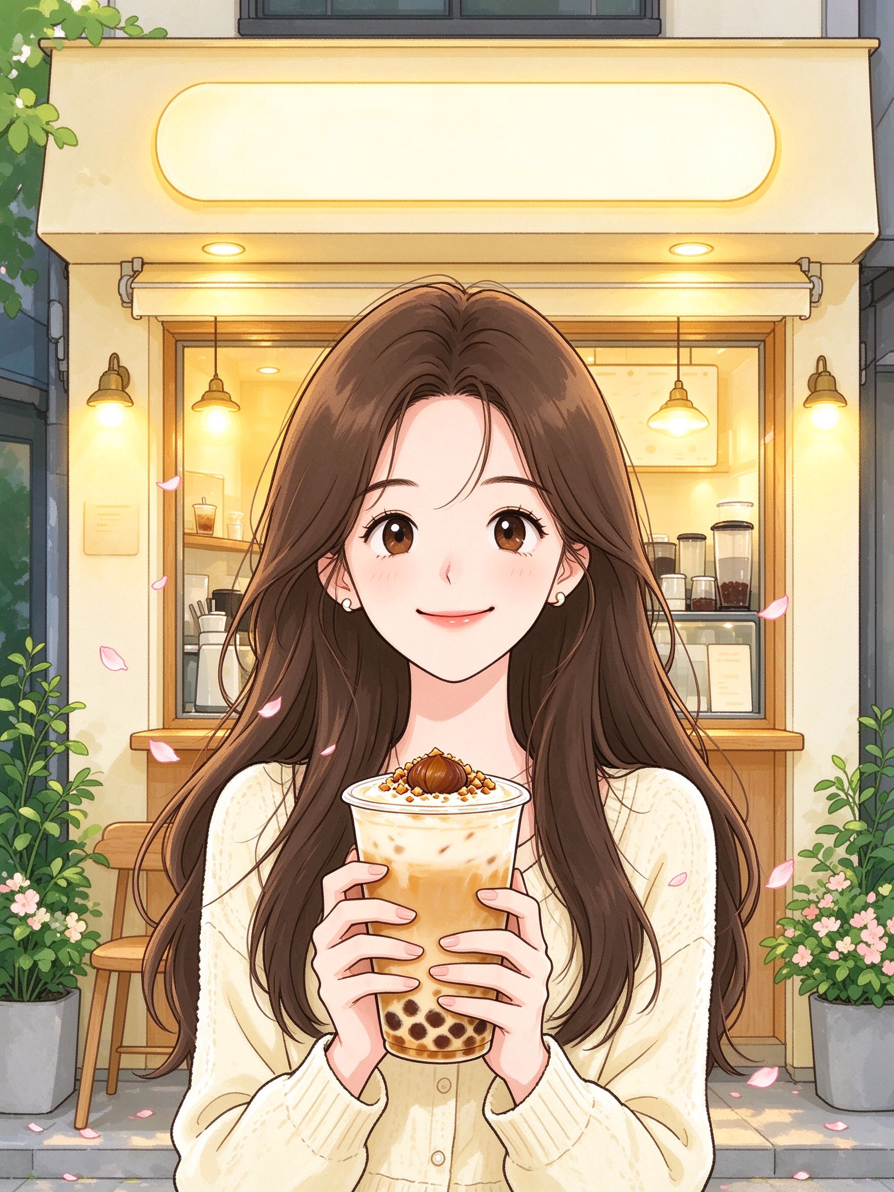 《栗子奶茶店》漫画封面